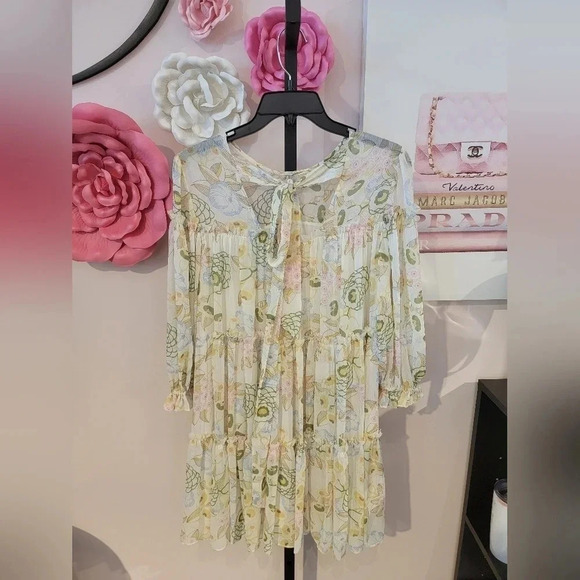 Ted Baker Bellona Tiered Trapeze Mini Dress - Picture 2 of 4